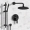 Matte Black Shower System with 8